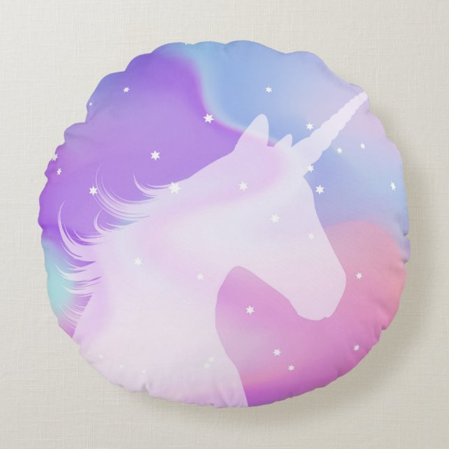 Unicorn - Round Pillow Rond Kussen (Voorkant)
