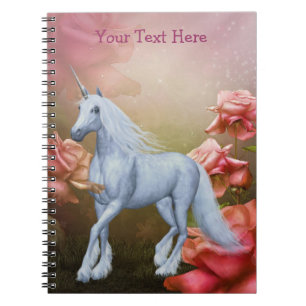 Unicorn Roze Roses Fantasy Horse-laptop Notitieboek