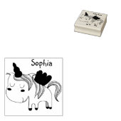 Unicorn Rubberstempel (Gestempeld)