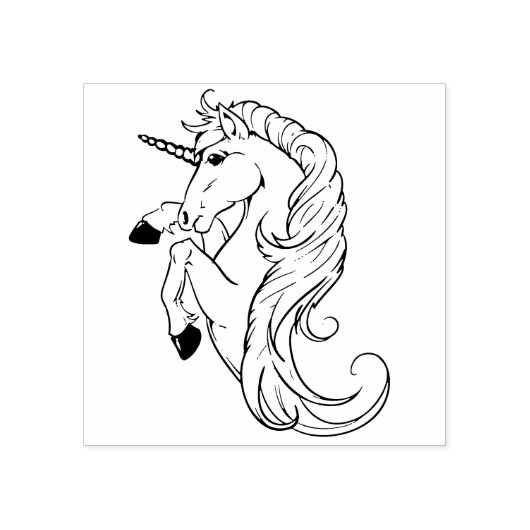 Unicorn Rubberstempel (Afrduk)