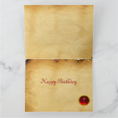 UNICORN Ruby, Happy Birthday Kaart (Binnen)