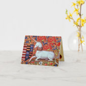 UNICORN Ruby, Happy Birthday Kaart (Gele Bloem)