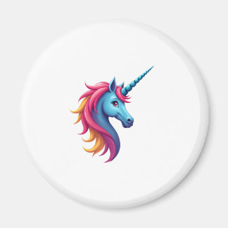 Unicorn Santa Hat Christmas T-Shirt (4) Magneet