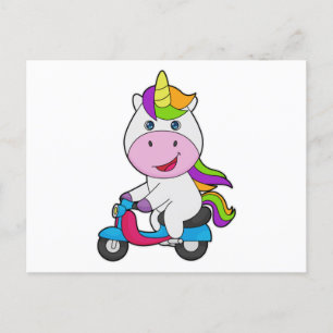 Unicorn Scooter Briefkaart