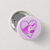 Unicorn Scribble Heart Valentijn Ronde Button 3,2 Cm (Voorkant /achterkant)