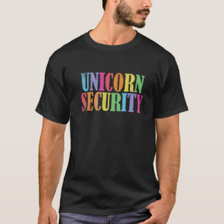 Unicorn Security Halloween Dad madameskast T-shirt