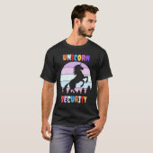 Unicorn Security Halloween Fun T-Shirt (Voorkant volledig)