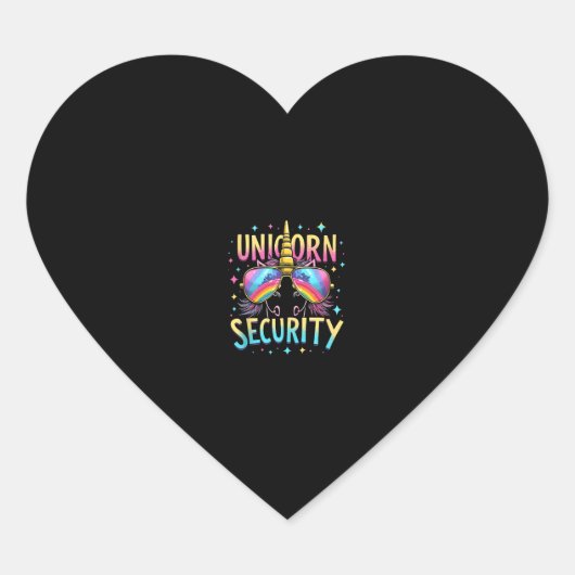 Unicorn Security Tank Top_6 Hart Sticker (Voorkant)
