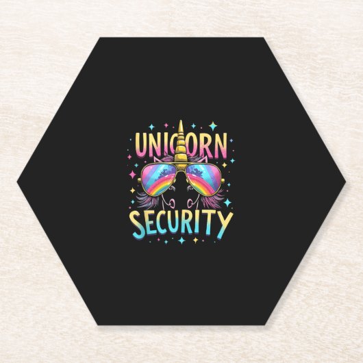 Unicorn Security Tank Top_6 Kartonnen Onderzetters (Voorkant)