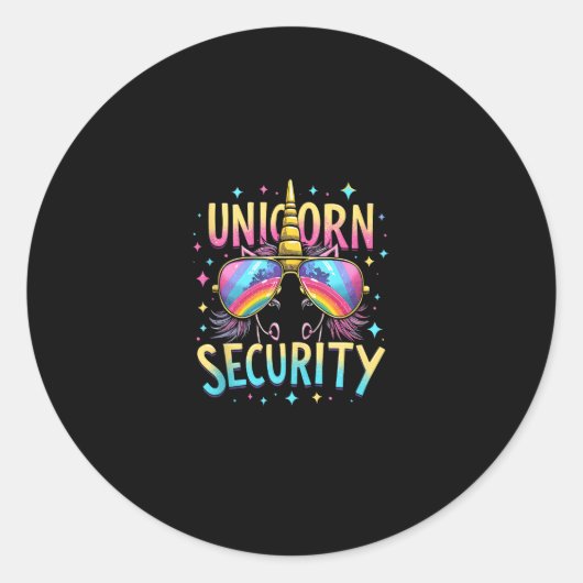 Unicorn Security Tank Top_6 Ronde Sticker (Voorkant)