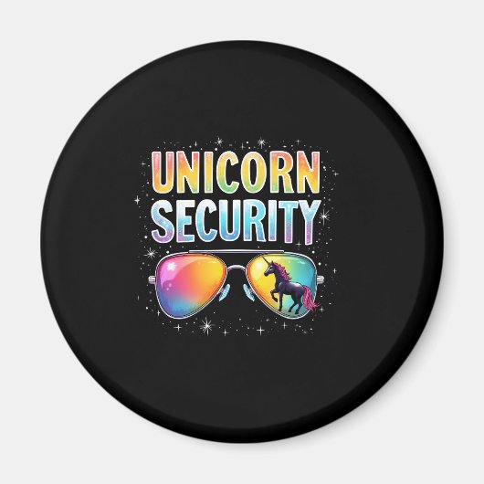Unicorn SECURITY Unicorn Long Sleeve T-Shirt Magneet (Voorkant)