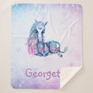 Unicorn Sherpa Blanket Deken