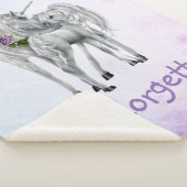 Unicorn Sherpa Blanket Deken (3/4)