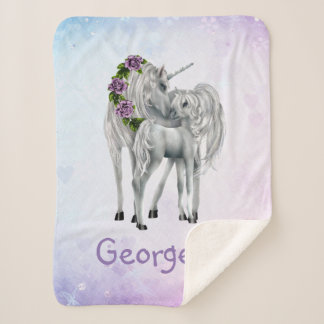Unicorn Sherpa Blanket Deken
