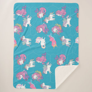 Unicorn Sherpa Blanket Deken
