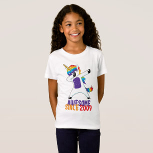 Unicorn-Shirt Geweldige sinds 2009 9e verjaardag v T-shirt