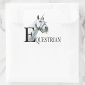 Unicorn side eye sleutelhanger vierkante sticker (Tas)