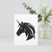 Unicorn silhouette briefkaart (Staand voorkant)