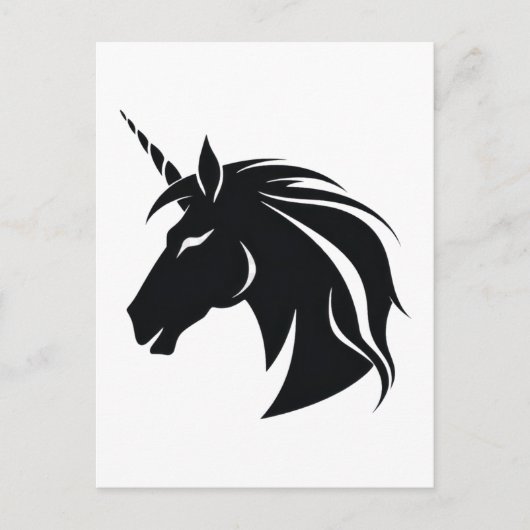 Unicorn silhouette briefkaart (Voorkant)