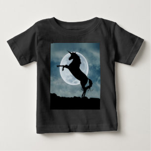 Unicorn Silhouette Full Moon Night Sky, ZKOA