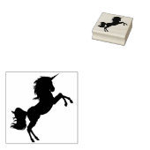 unicorn silhouette (kunstzegel) 	rubberstempel (Gestempeld)