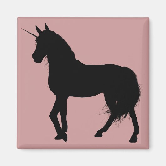 Unicorn Silhouette Magnet Magneet (Voorkant)