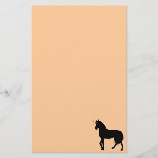 Unicorn Silhouette Stationery Briefpapier (Voorkant)
