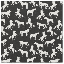 Unicorn Silhouettes Black en White