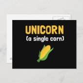 Unicorn Single Corn Briefkaart (Voorkant / Achterkant)