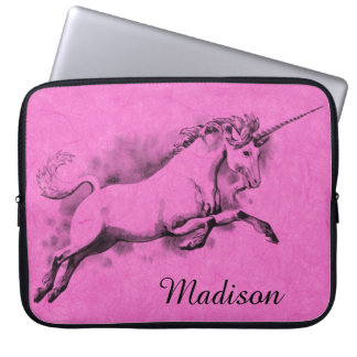 unicorn sketch fantasy art verdrievoudiging mode laptop sleeve