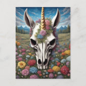 Unicorn Skull Briefkaart (Voorkant)