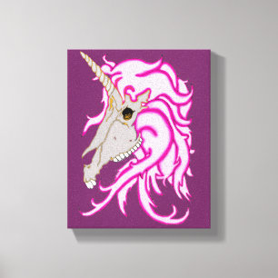 Unicorn Skull Canvas Afdruk