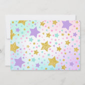 Unicorn Sleepover Party Invitation Slumber Party Kaart (Achterkant)