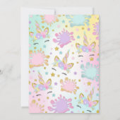 Unicorn Slime Anniversaire Invitation Slime Party (Dos)