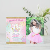 Unicorn Slime Anniversaire Invitation Slime Party (Debout devant)