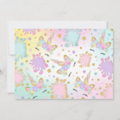 Unicorn Slime Anniversaire Invitation Slime Party (Dos)