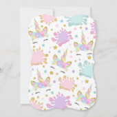Unicorn Slime Anniversaire Invitation Slime Party (Dos)