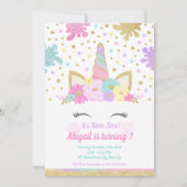 Unicorn Slime Invitation Slime Party Unicorn (Devant)