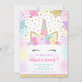 Unicorn Slime Invitation Slime Party Unicorn (Devant)