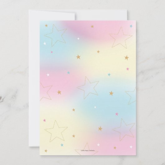 Unicorn Sloth Pool Party Anniversaire Invitation F (Dos)