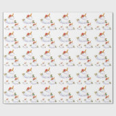 Unicorn Snowman Cadeaupapier (Vlak)