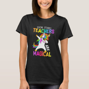 Unicorn Social Studies Love School Magical T-shirt
