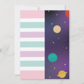 Unicorn & Space Joint Boy Girl Birthday Invitation (Dos)