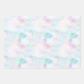 Unicorn Sparkle glitzy glitter goudregenboog Inpakpapier Vel (Voorkant 3)