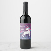 Unicorn Sparkle Juice Wijn Etiket (Voorkant)