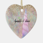 Unicorn Sparkle Keramisch Ornament (Rechts)