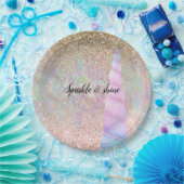 Unicorn Sparkle Papieren Bordje (Feest)