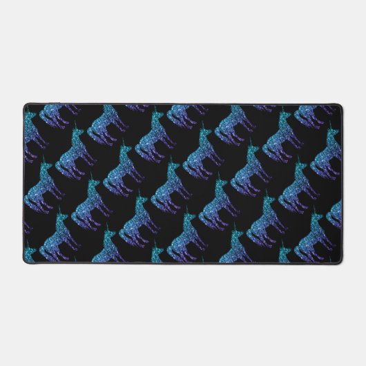 Unicorn Sparkles aqua bleu ombre noir (Recto)