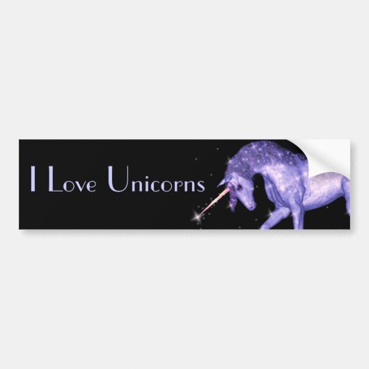 Unicorn Sparkles Bumpersticker (Voorkant)