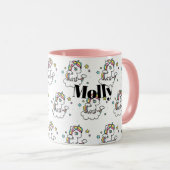 Unicorn Sprinkles Kawaii Cute cup mug (Devant droit)